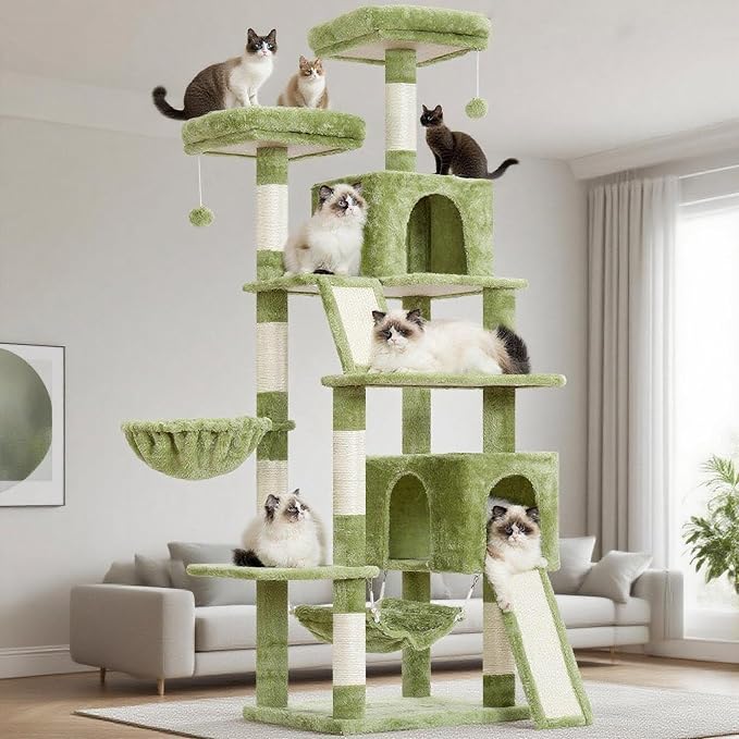 Cat Tree for Indoor Cats, Sturdy Cat Tree House by Gitelnour
