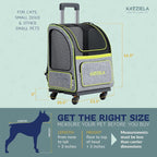 Katziela Wheeled Pet Carrier Backpack - Image 3
