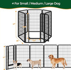 Yaheetech Dog Playpen Outdoor, 47 inch 6 Panels Dog Pen Indoor Heavy Duty Puppy - Image 4