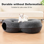 8-Shaped Large Cat Tunnel Bed for Indoor Cats, Infinite Circulation Peekaboo - Image 4