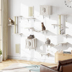NUNU LAB Cat Wall Shelves, 10-in-1 Wall-Mounted Cat Furniture Set, Large Cat by NUNULAB
