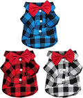 Tongcloud 3 Pack Plaid Puppy Cat Shirt by Tongcloud