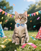 PET SHOW 5 Pack Happy Birthday Small Dog Bow Ties Sliding Collar Attachment - Image 5