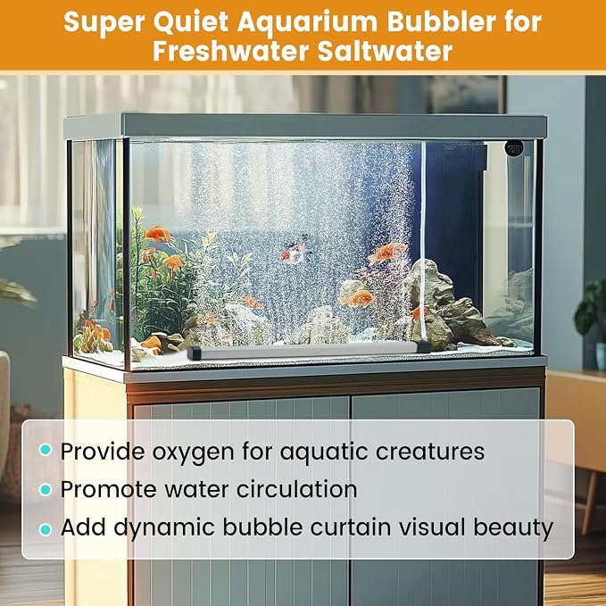 hygger Aquarium Bubble Strip, Nano Air Bubble Curtain Wall Aquarium Air Stone - Image 3