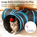 Tempcore Pet Cat Tunnel Tube Cat Toys 3 Way Collapsible, Tunnels - Image 4