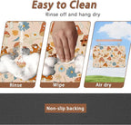 Cute Mushroom Flower Dog Cat Food Mat, Absorbent Pet Feeding Mat - Image 4