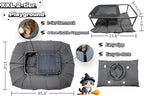 XxingSheep 2-Tier Cat Tunnel & Hammock Bed XXL, 4 Cave Shuttle - Image 6