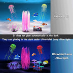 Lpraer 5 Pack Glow Aquarium Decorations Kelp Coral Mushroom Sun Flower - Image 2