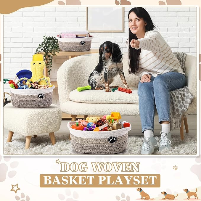 Zopeal Puppy Dog Toy Gift Storage Basket - Image 5