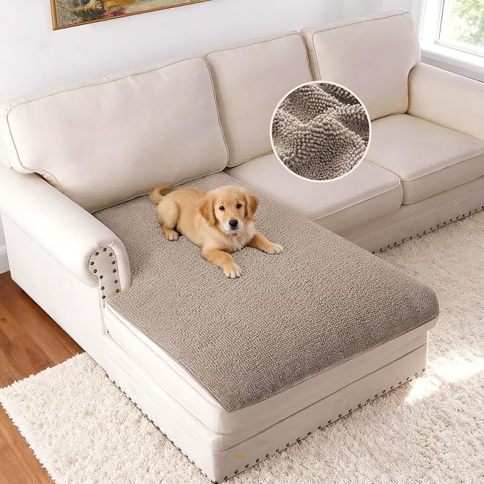 H.VERSAILTEX Non Slip Pet Couch Cover Chenille Dog Bed Protector Thick Soft by HVERSAILTEX