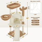 Yaheetech Cactus Cat Tree, 42in Cat Tower - Image 3