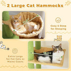 PETEPELA Floor to Ceiling Cat Tree, Adjustable 90.5''-100.4'' Cat Tower Cactus - Image 5