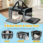 HUANLANG Soft-Sided Cat Carrier Airline Approved, Dog Carriers - Image 7