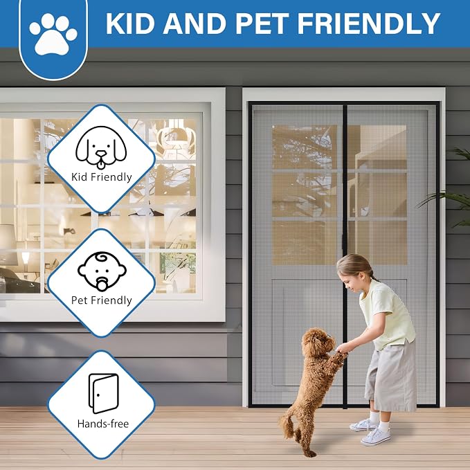 Upgraded PET Mesh Magnetic Screen Door Stronger Than Fiberglass and Polyester - Image 6