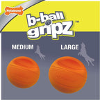 Nylabone Power Play Gripz Felt Basketball Rubber Fetch Toy, Squeaky Ball - Image 5