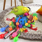 KATUMO Parrot Toys, Parakeet Foraging Shredder Hanging Toys Bird Ball Treats - Image 5