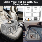 Soft-Sided Cat/Dog/Pet Carrier, Collapsible Pets Travel Carriers - Image 7