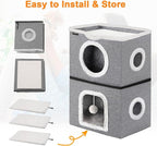 URPOWER 2 Story Cat Bed, Large Cat House - Image 7