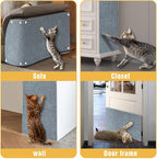 3PCS Cat Scratch Mat, 39.4"x11.9" DIY Trimmable Self-Adhesive Cat Scratching Mat - Image 8