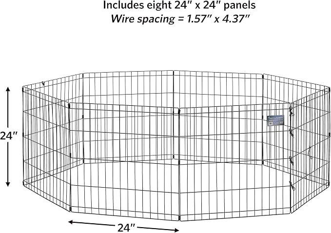 MidWest Homes for Pets Folding Metal Puppy / Dog Exercise Pen, Indoor/Outdoor - Image 3