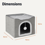 Amazon Basics Cat House 1 Story, Foldable Cat Condo - Image 5