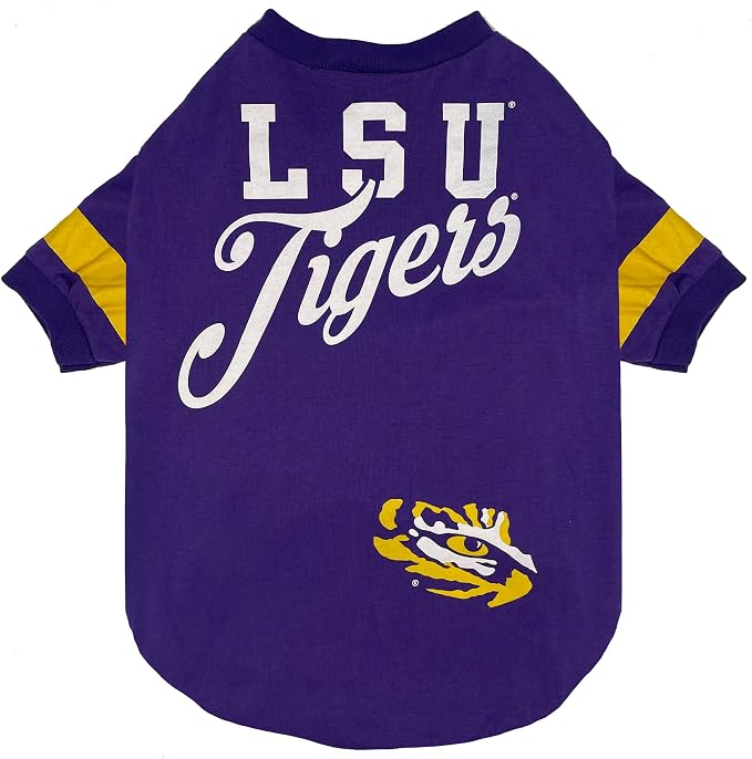 Pets First NCAA LSU Tigers Dog & Cat T-Shirt, Polyester Cotton, Official NCAA - Image 3