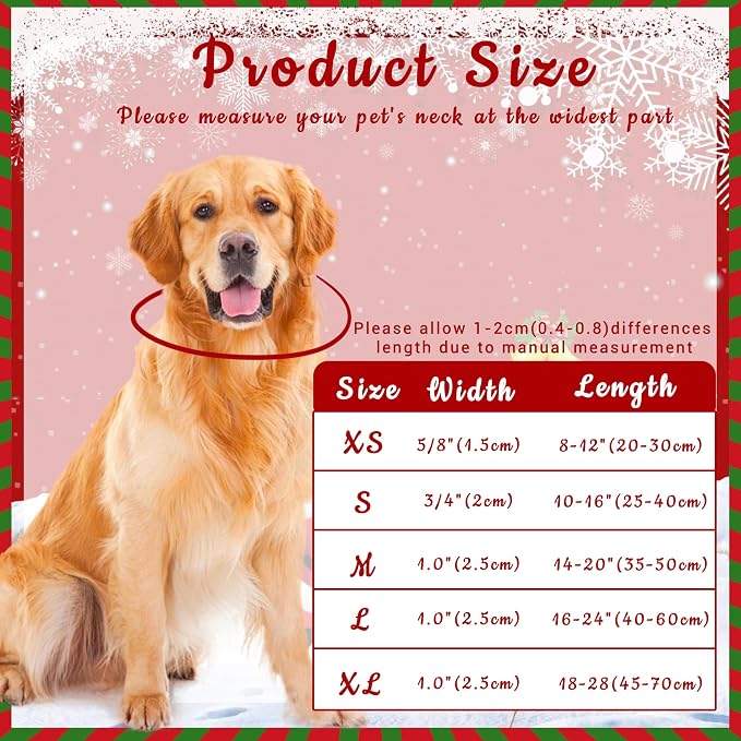 Christmas Dog Collar, Classical Puppy Collar - Image 3