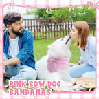 Kacctyen 50 Pcs Pink Dog Bandanas Bulk Spring Bandana - Image 6