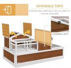 PawHut 3- Room Tortoise House Habitat - Image 4