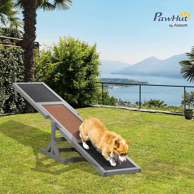 PawHut Wooden Dog Agility Seesaw - Image 2