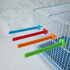 8 Canary Finch Budgie Bird Cage Universal Plastic Stand Perches Holders（5.7 - Image 4
