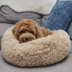 Calming Donut Dogs Beds for Small Dogs Washable, 19inch Fluffy Round Puppy Bed - Image 5