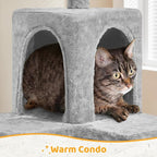 Yaheetech | 54in Cat Tree | Multi-Level Cat Tower w/Spacious Perch, Cozy Condo - Image 6