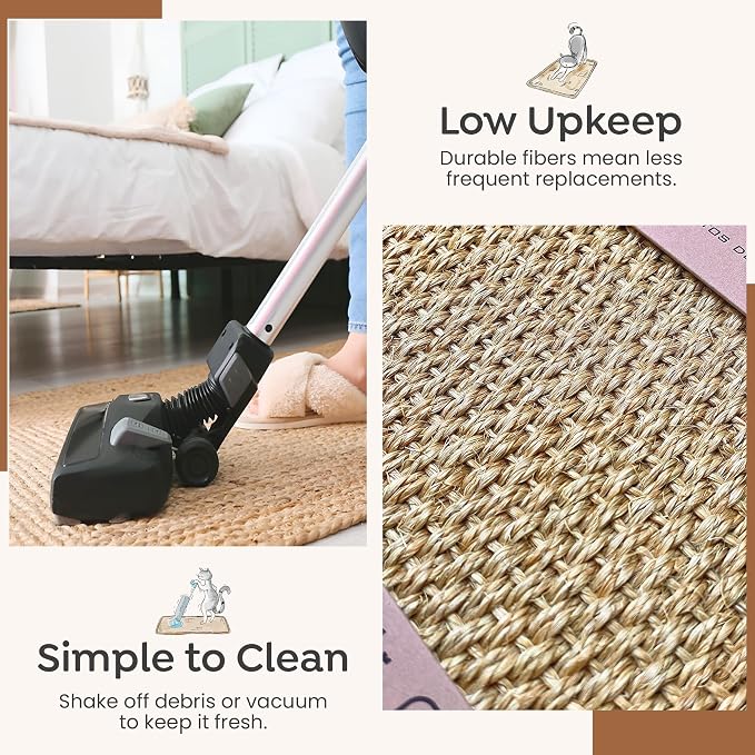 Premium Brazilian Cat Scratcher Mat – 24'' x 16'' Natural Fiber 100% Sisal - Image 4