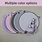 Cat Scratcher Mat, Natural Cotton Rope Cat Scratching Pad, 16.9'' Round Cat - Image 6