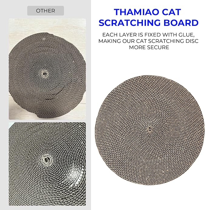 Round cat Scratcher Refill, 10 inch Diameter, 7/8 inch Thickness Scratcher - Image 3