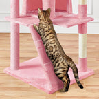 Yaheetech XL Cat Tree, 80in Multi-Level Cat Tower w/Scratching Posts, Double - Image 9