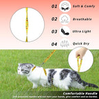 Cat Harness and Leash Set, Adjustable Kitten Harness Escape Proof Cats Harness - Image 3