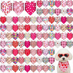 Youyole 120 Pcs Valentine's Day Dog Bandana Bulks Love Dog Bandanas Valentine's by Ajaredlulu
