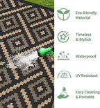 GENIMO Outdoor Rug for Patio Clearance, Reversible Plastic Straw Rugs for RV - Image 5