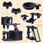 Yaheetech Cat Tree, 82.5in Extra Large Tower w/Cute Perches, Cozy Condo - Image 3