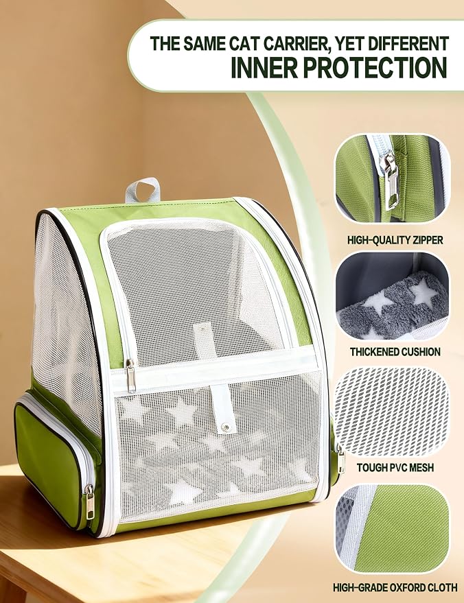 Green Cat Backpack Carrier - Image 5