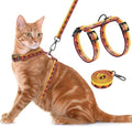 Cat Harness and Leash Set, Adjustable Kitten Harness Escape Proof Cats Harness by Seyezo