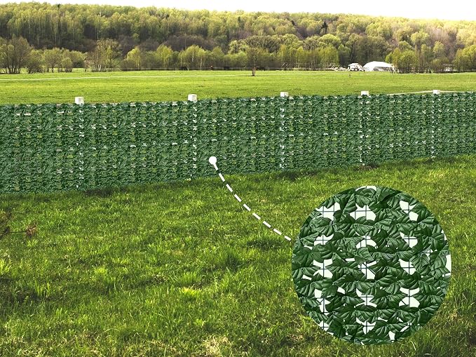 Artificial Fence Privacy Screen: 6FT x 20FT UV-Anti Faux Greenery Backdrop Ivy - Image 7