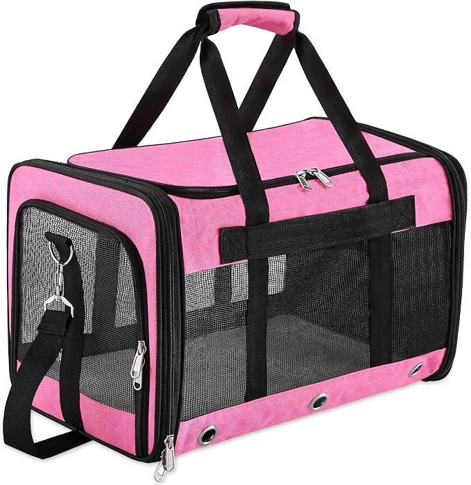 Soft Sided Cat/Dog Carrier, Collapsible Pets Travel Carriers by SWUVVI