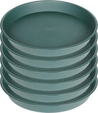 6 Pack of 12 inch Plant Saucer Bird Bath Bowl, Heavy Duty Plastic Plant Saucer by Bleuhome