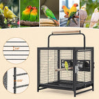 Yaheetech 25.5'' Wrought Iron Bird Travel Carrier Cage Parrot Cage - Image 4