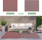 GENIMO Outdoor Rug for Patio Clearance, Lightweight Waterproof RV Camping Mat - Image 2