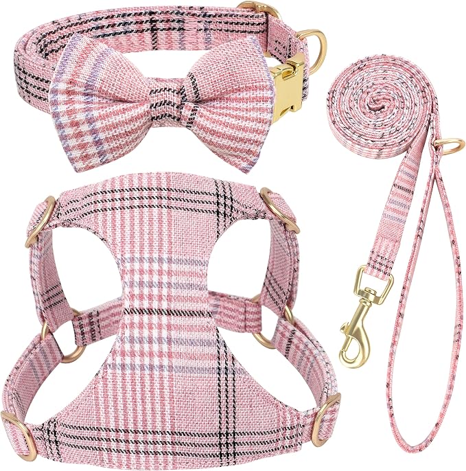Beirui Cute Small Dog Harness Collar and Leash Set by Beirui