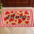 Tinideya 2 Pcs Door Mat Welcome Non Slip Coir Mats Floor Layering Doormats - Image 3